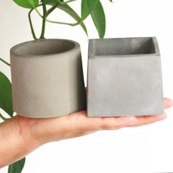 Handmade Small plant pot circular and square set of 2 - Picture 10 of 10